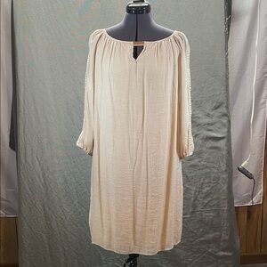 Indingo Rose Elegant Cream Off-Shoulder Mini Dress